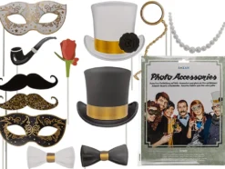 Photo Booth Glamour tarvikkeet 12 kpl/pkt