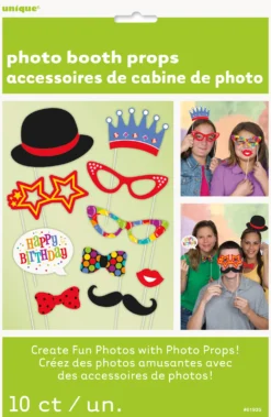 Photo Booth tarvikkeet, syntymäpäivä 10 kpl/pkt