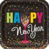 Pieni neliöpahvilautanen Happy New Year 10 kpl/pkt