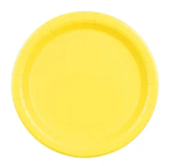 Pieni pahvilautanen keltainen, 18 cm 6 kpl/pkt