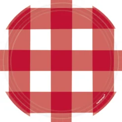 Pieni pahvilautanen, puna-valkoruutu 8 kpl/pkt