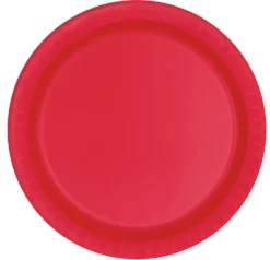 Pieni pahvilautanen pyöreä punainen 8 kpl/pkt