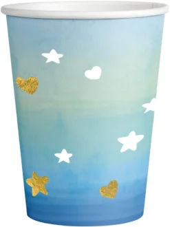 Pilvi pahvimuki vaaleansininen 250 ml 8 kpl/pkt