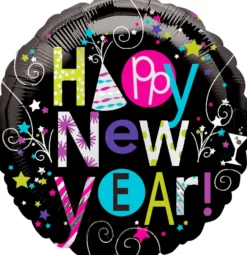 Playful Happy New Year foliopallo