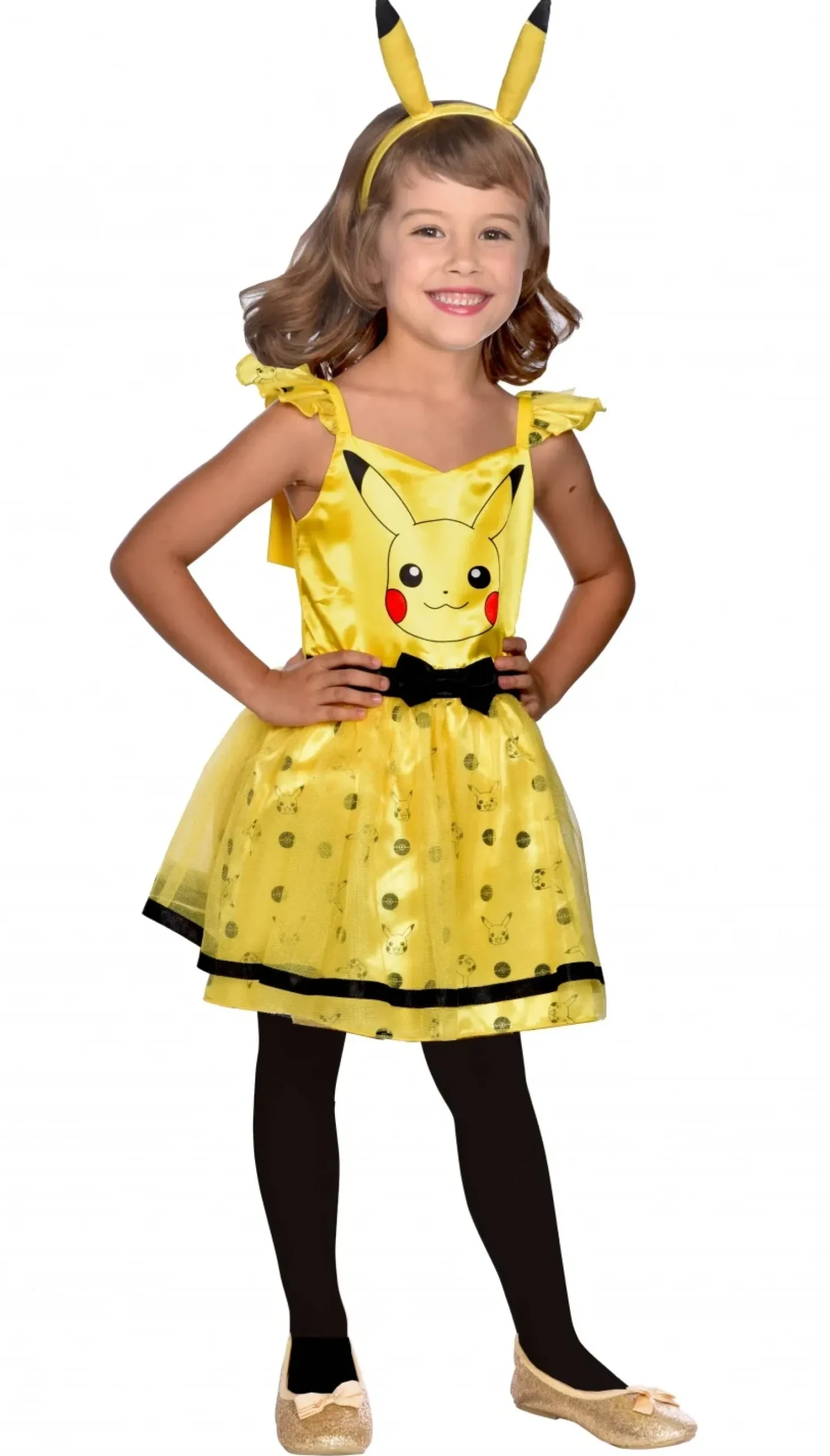 Pokemon Pikachu mekko lasten naamiaisasu