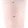 Polka dots pahvimuki vaaleanpunainen 6 kpl/pkt