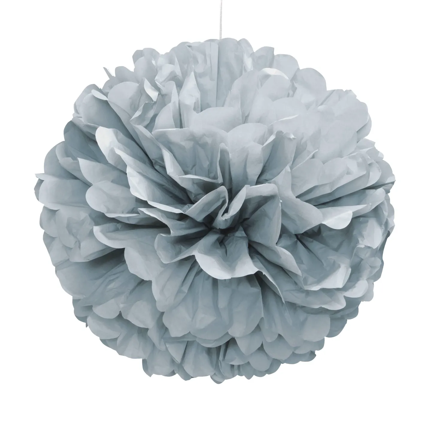 Pom Pom hopeanvärinen koriste, halk. 41,6 cm