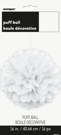 Pom Pom valkoinen koriste, halk. 41,6 cm