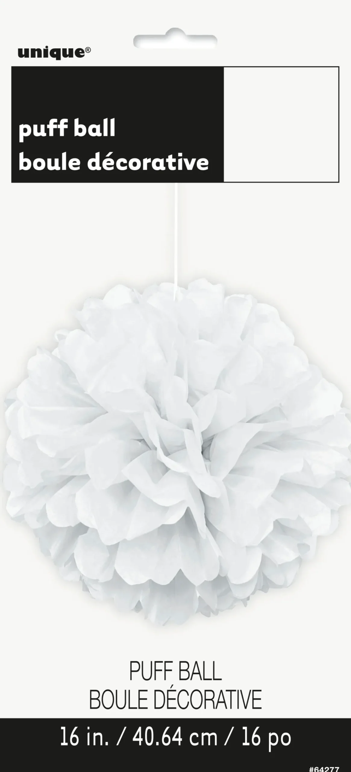 Pom Pom valkoinen koriste, halk. 41,6 cm