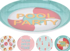Pool Party lautanen 20 cm 1 kpl (4 erilaista vaihtoehtoa)