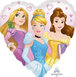 Prinsessat sydän tavallinen foliopallo