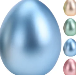 Pääsiäismunakoriste metallinhohtoinen 11 cm (lajitelmatuote 4 eri väriä)