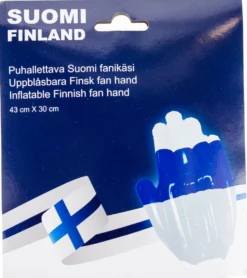 Puhallettava Suomi fanikäsi 43 x 30 cm