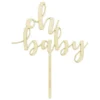 Puinen kakkukoriste Oh baby, 17cm
