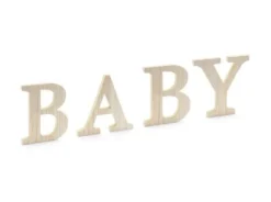 Puiset kirjaimet BABY, 16,5 - 21,5 x 19,5 cm
