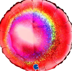 Punainen hologrammi pyöreä foliopallo