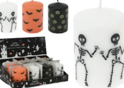 Pöytäkynttilä Halloween 7,5 cm, lajitelma