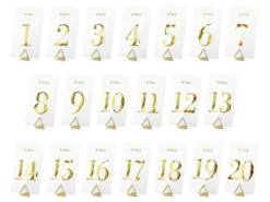 Pöytänumerokortit 1-20