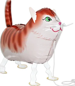 Raidallinen kissa kävelevä foliopallo S