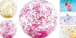 Rantapallo kimalle 51 cm 1 kpl/pkt, pinkki tai kullanvärinen