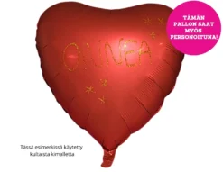 Satiinipunainen sydän foliopallo