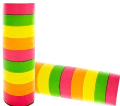 Serpentiini neon-väriraidat 2 rll/pkt