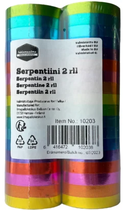 Serpentiini sateenkaari 2 rll/pkt