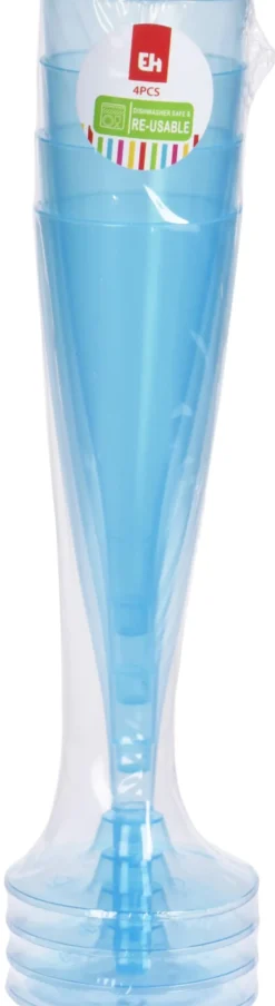 Shampanjalasi värikäs konepestävä 150 ml 4 kpl/pkt, lajitelmatuote 4 erilaista