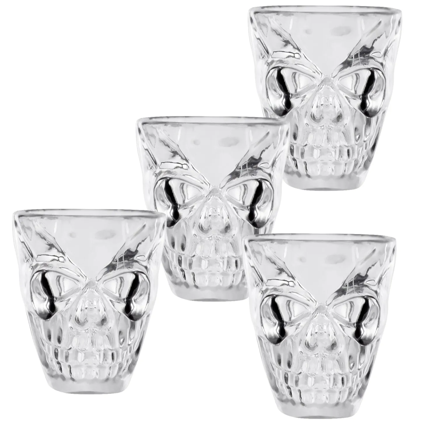 Shottilasi pääkallo 50 ml 4 kpl/pkt