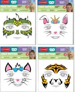 Siirtokuvatatuointi lajitelmatuote, 4 erilaista