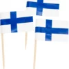 Suomen lippu cocktailtikut, 30 kpl/pkt