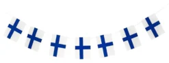 Suomen lippu paperinen viirinauha 3 m