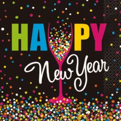 Suuri lautasliina Happy New year 20 kpl/pkt