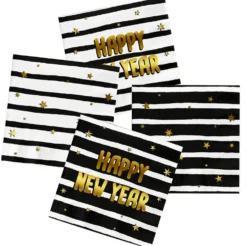 Suuri lautasliina 33 x 33 cm Happy New Year 20 kpl/pkt
