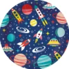 Suuri pahvilautanen 23 cm avaruus 10 kpl/pkt