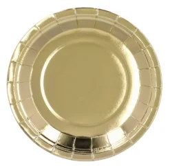 Suuri pahvilautanen kullanvärinen 23 cm 6 kpl/pkt