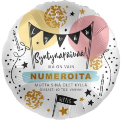 Syntymäpäivä ikä on vain numeroita foliopallo