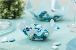 Tarjoilukulho vaaleansininen 13 cm aaltoilevilla reunuksilla