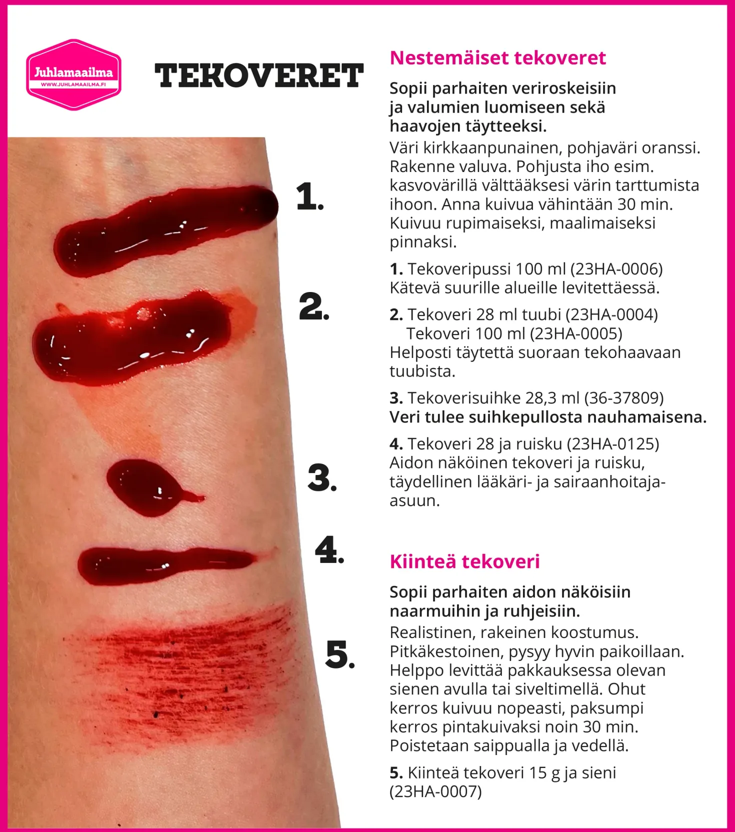 Tekoverisuihke 28.3ml, punainen