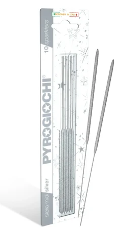 Tähtisädetikku hopeanvärinen 18 cm 10 kpl/pkt K18