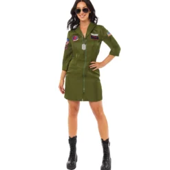 Top Gun pilottimekko aikuisten naamiaisasu