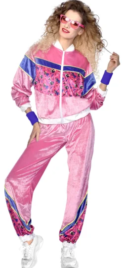 Velour 80-luvun jumppa-asu S