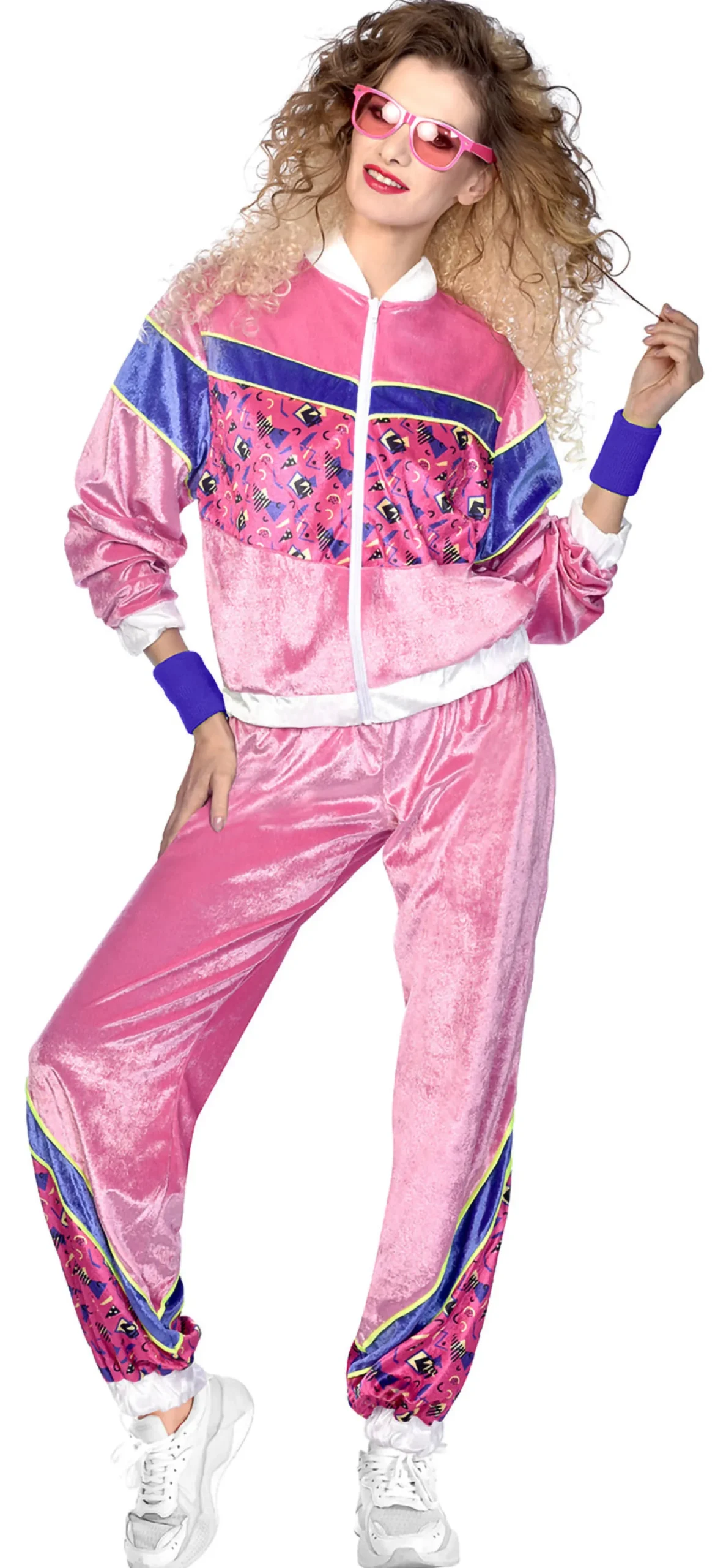 Velour 80-luvun jumppa-asu S
