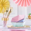 Vert Decor kuusikulmainen keskikokoinen lautanen vaaleanpunainen 6 kpl/pkt