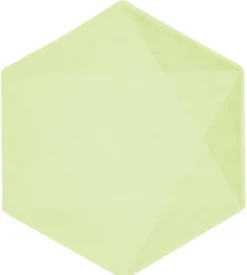 Vert Decor kuusikulmainen keskikokoinen lautanen vaaleanvihreä 6 kpl/pkt