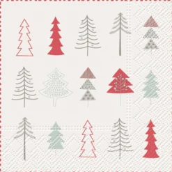 Värikkäät joulukuuset lautasliina 33 x 33 cm 20 kpl/pkt