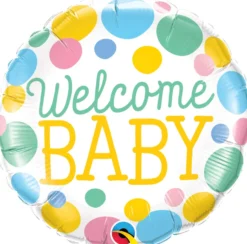 Welcome Baby värikkäät pallot foliopallo