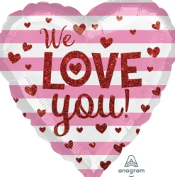 We love you sydämin foliopallo
