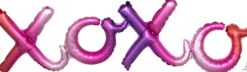 XOXO kirjaimet pinkki-lila puhallettava foliopallo