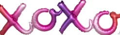 XOXO kirjaimet pinkki-lila puhallettava foliopallo